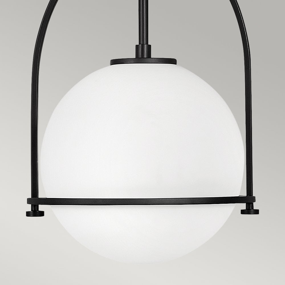 Quintiesse Somerset Single Medium Pendant - Opal - Black