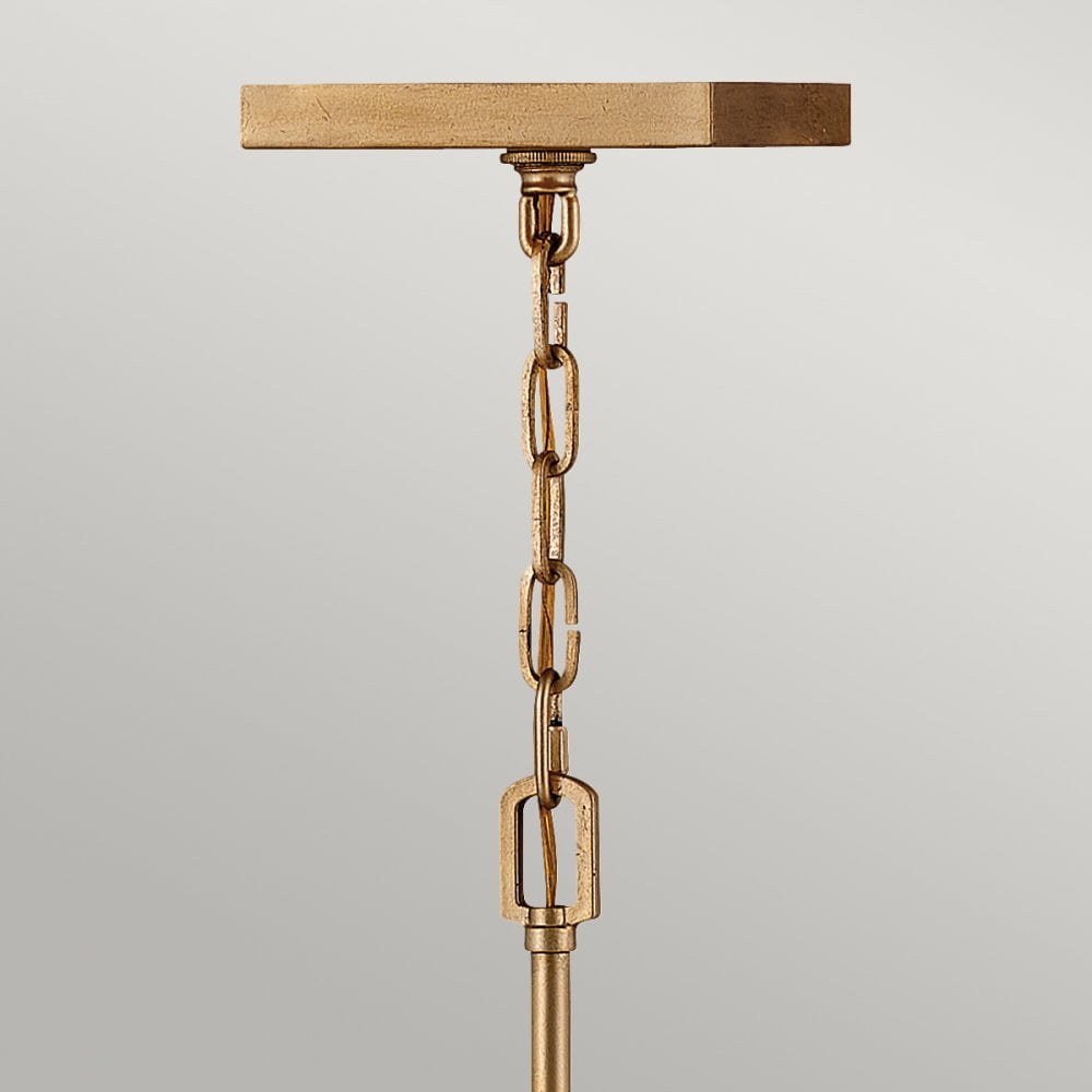 Quintiesse Stinson 4 Light Medium Pendant / Semi-Flush - Distressed Brass