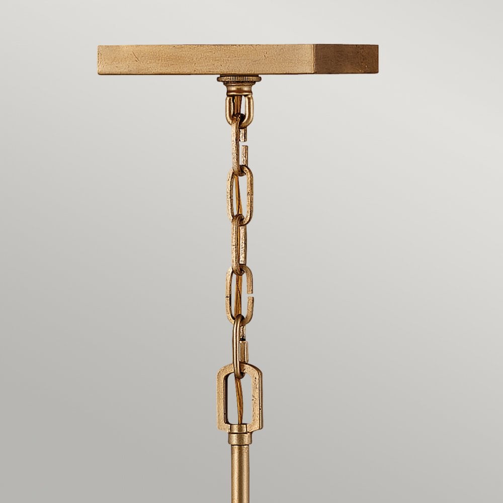 Quintiesse Stinson 4 Light Large Pendant / Semi-Flush - Distressed Brass