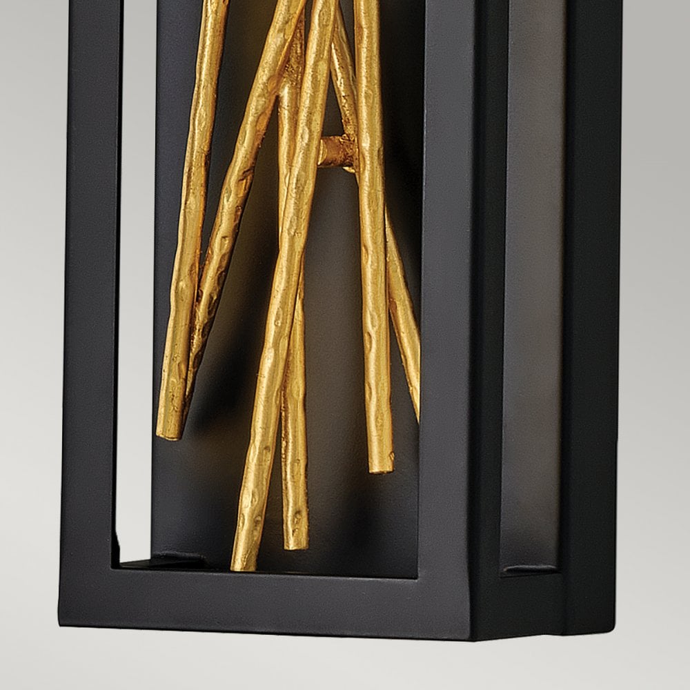 Quintiesse Styx LED Wall Light - Black & Gilded Gold