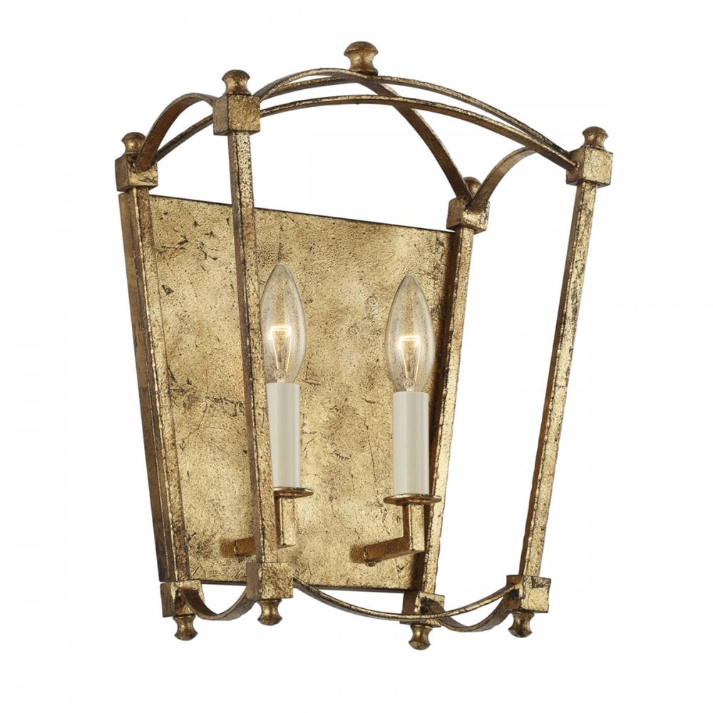 Quintiesse Thayer 2 Light Wall Light - Antique Gild