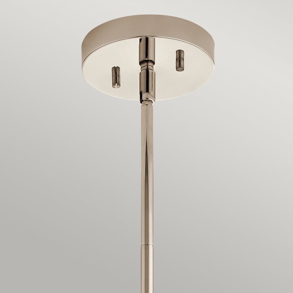 Quintiesse Triocent Single Bathroom Pendant / Semi-Flush - Polished Nickel