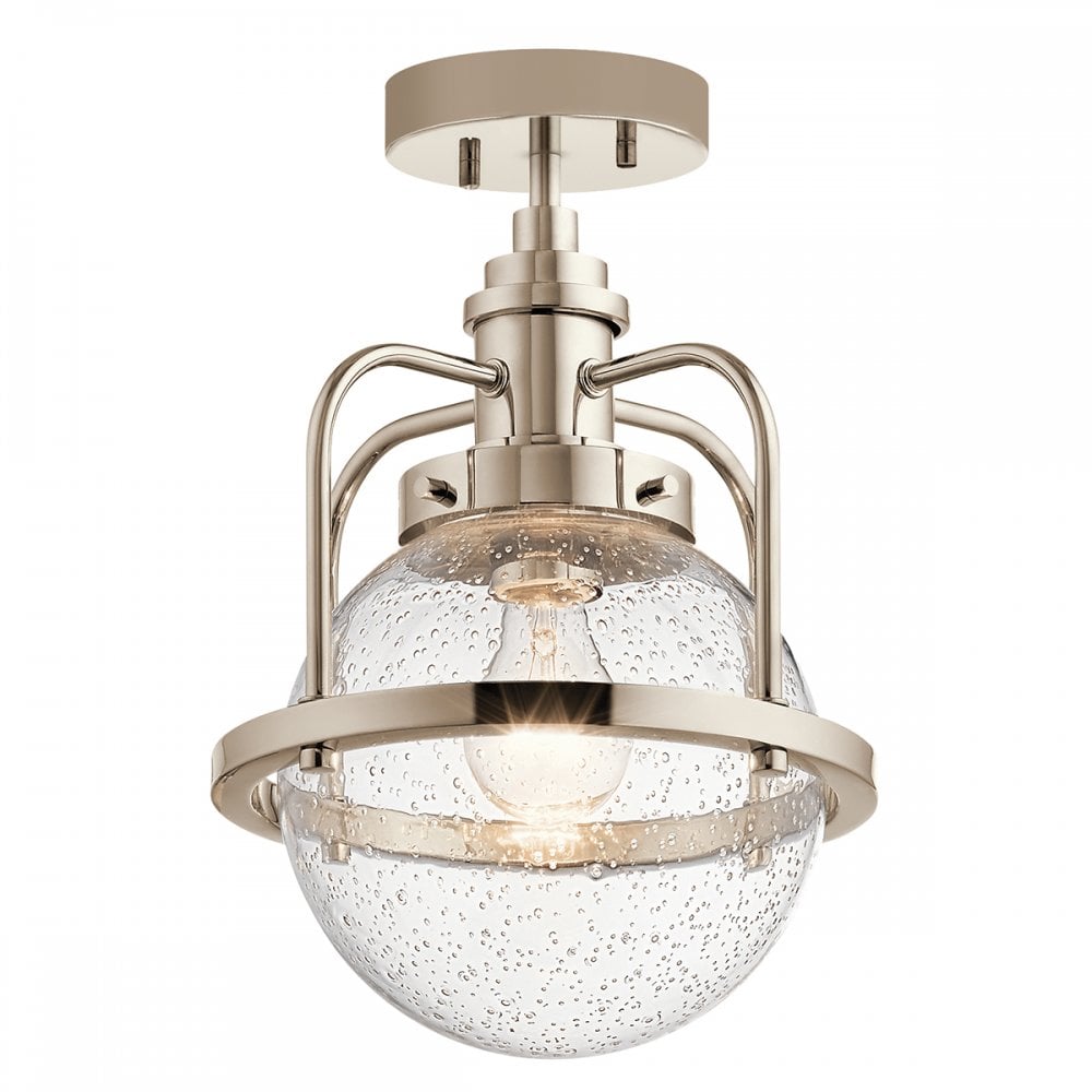 Quintiesse Triocent Single Bathroom Pendant / Semi-Flush - Polished Nickel