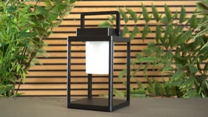 Endon Voyage USB IP44 Table Lantern - Matt Black