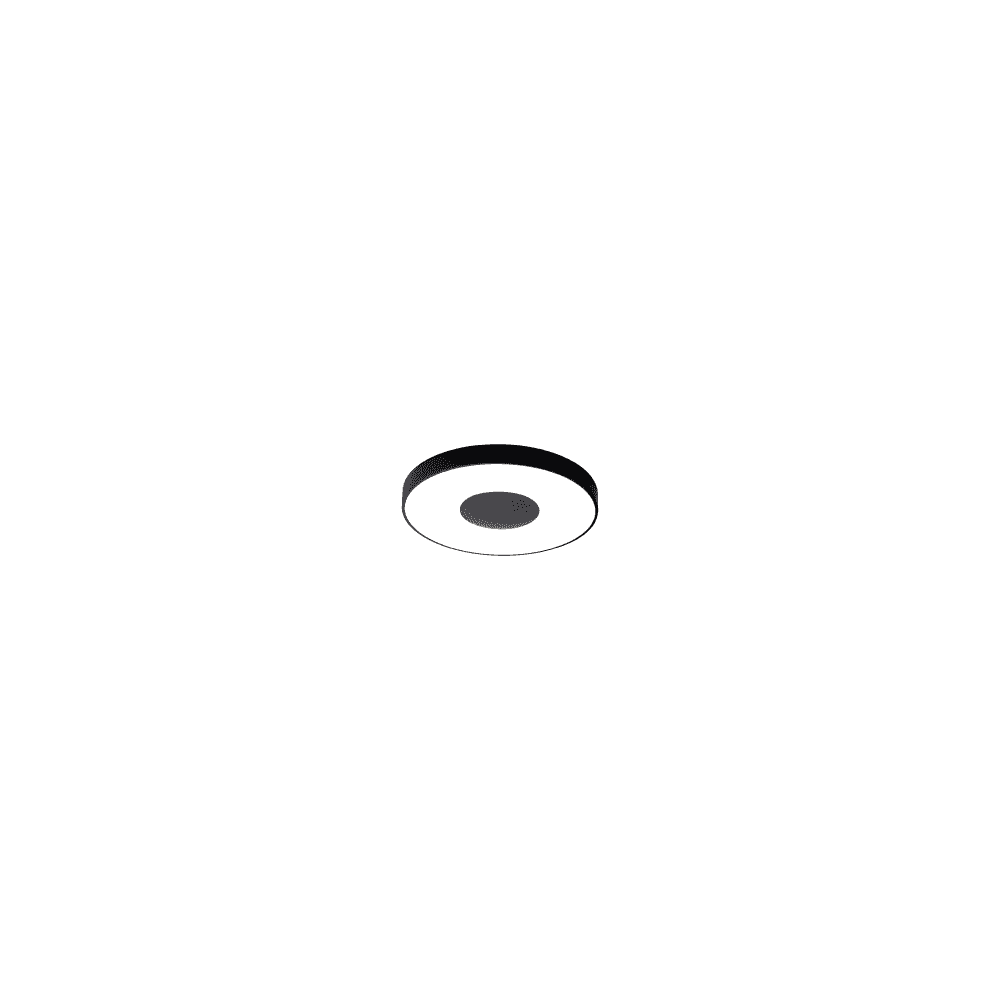 Mantra Coin Round Black LED Ceiling Light With Remote Control - 2700K-5000K