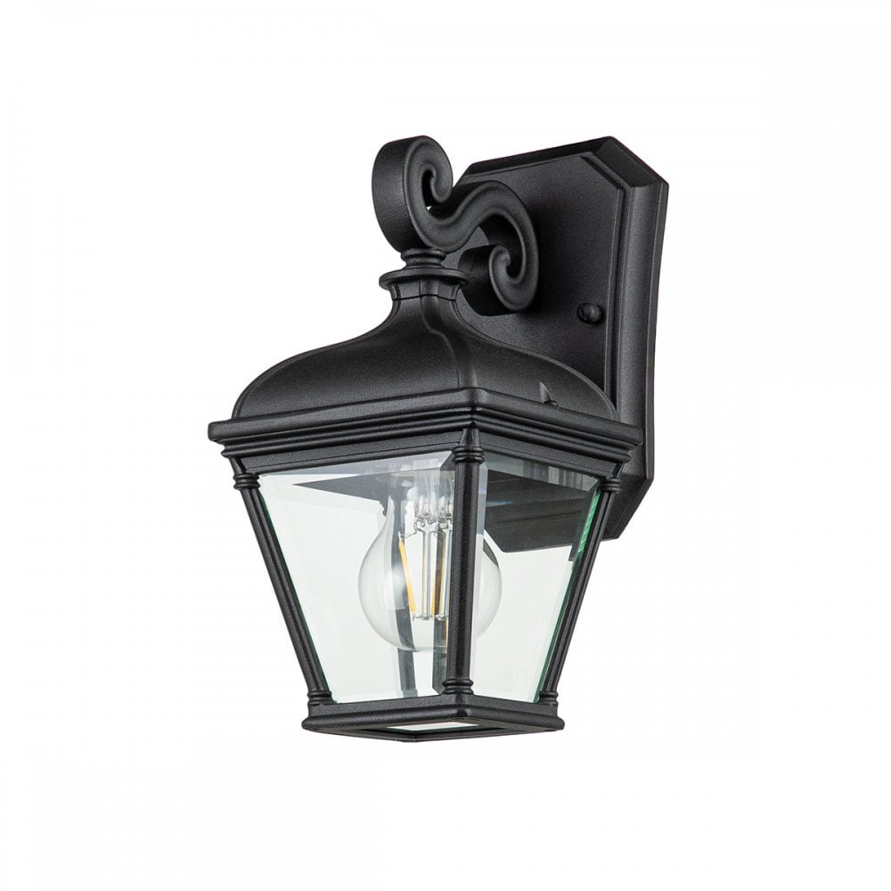 Elstead Bayview Single Small Wall Lantern - Black