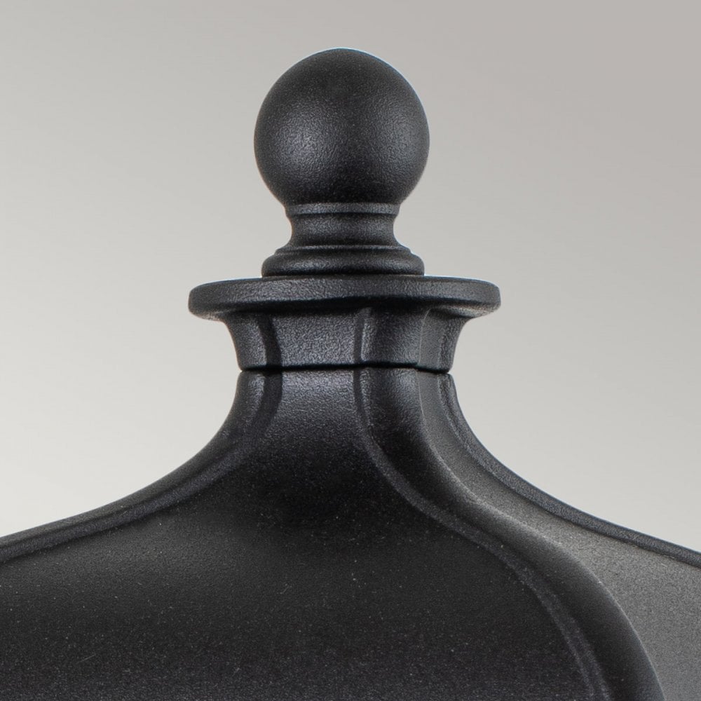 Elstead Bayview Single Medium Pedestal Lantern - Black