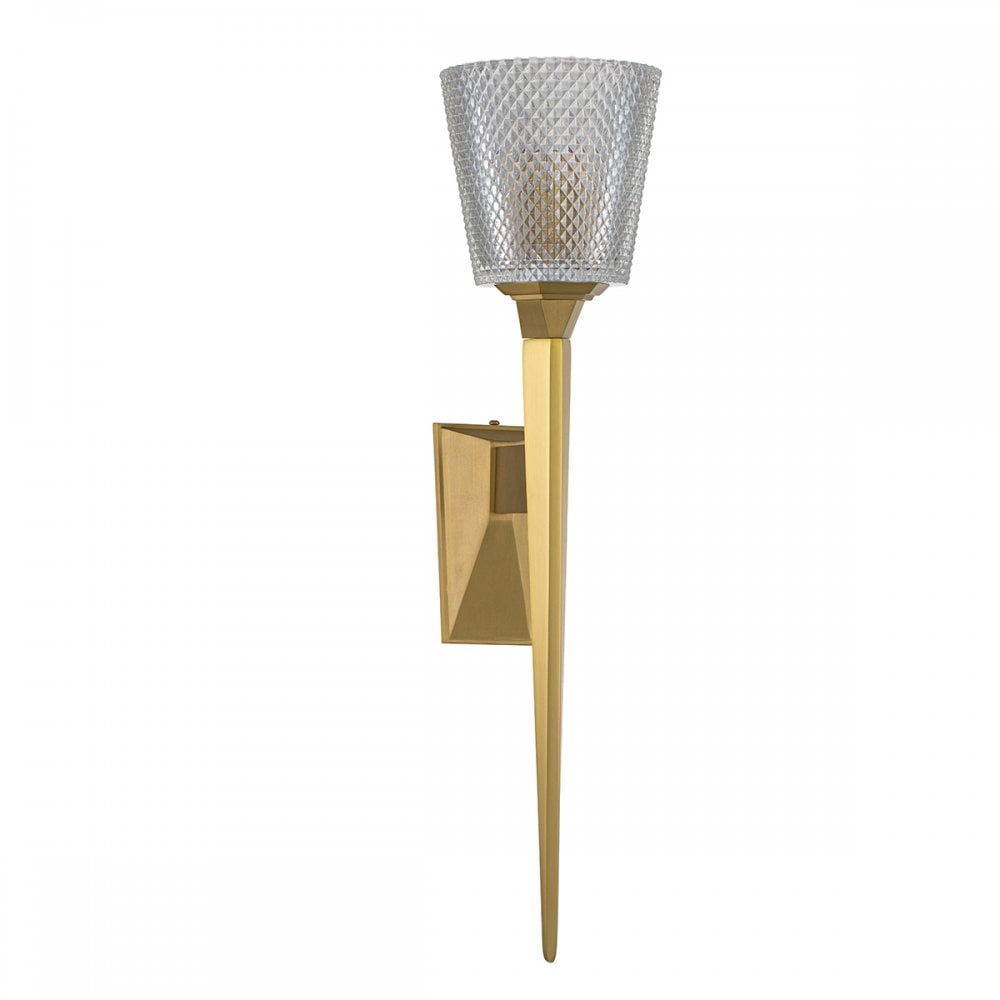 Elstead Verity Single Bathroom Wall Light - Brushed Brass