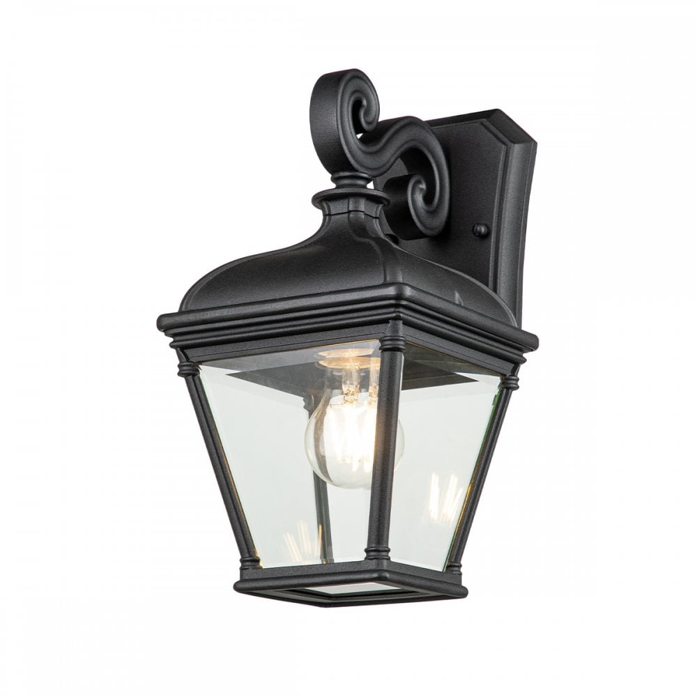 Elstead Bayview Single Medium Wall Lantern - Black