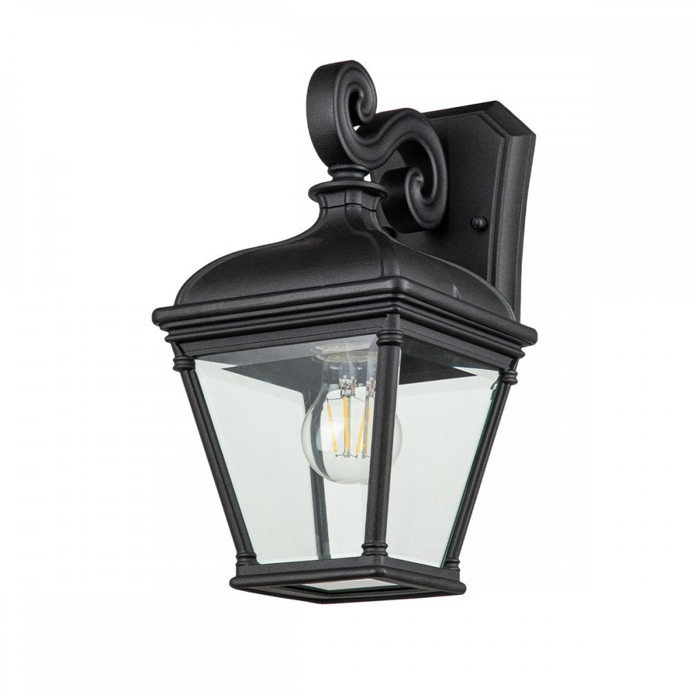 Elstead Bayview Single Medium Wall Lantern - Black