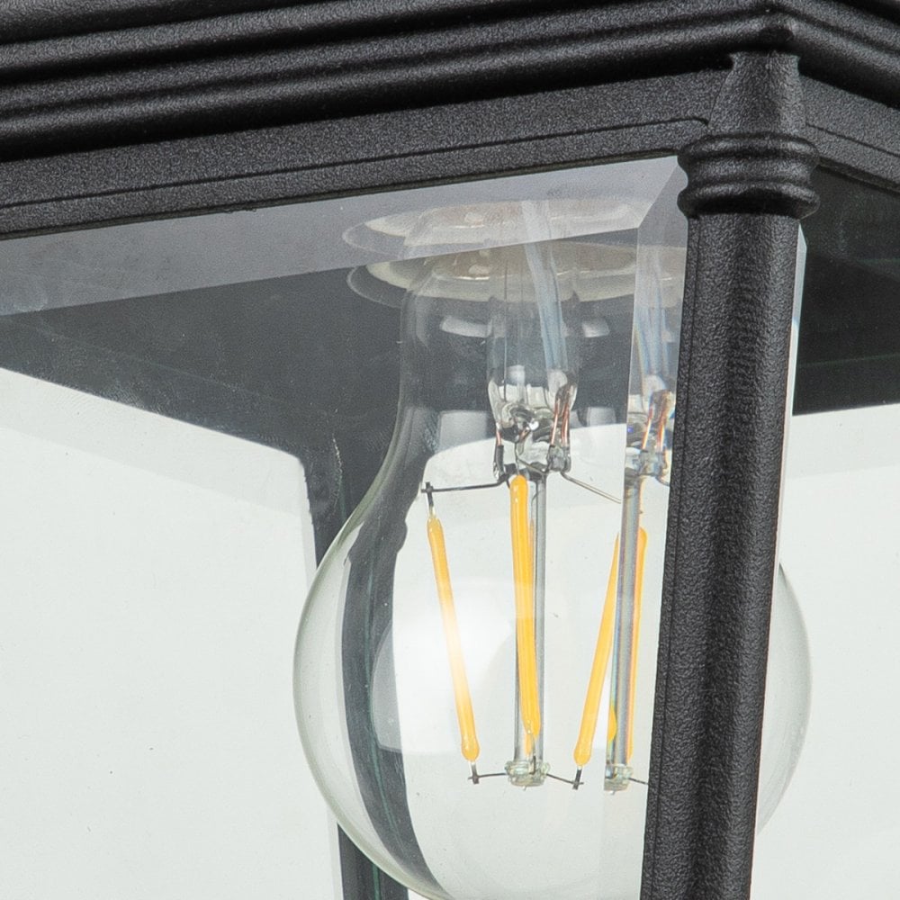 Elstead Bayview Single Medium Wall Lantern - Black