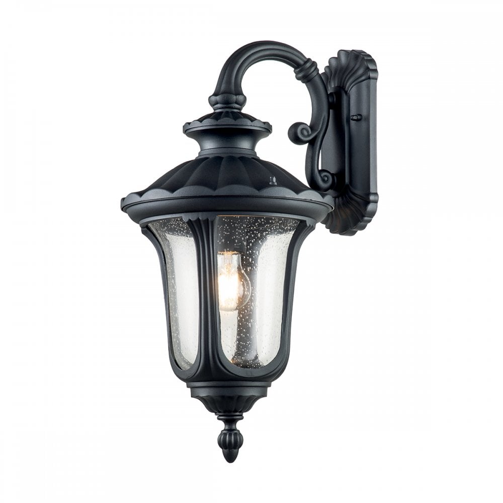 Elstead Chicago Single Medium Wall Lantern - Textured Black