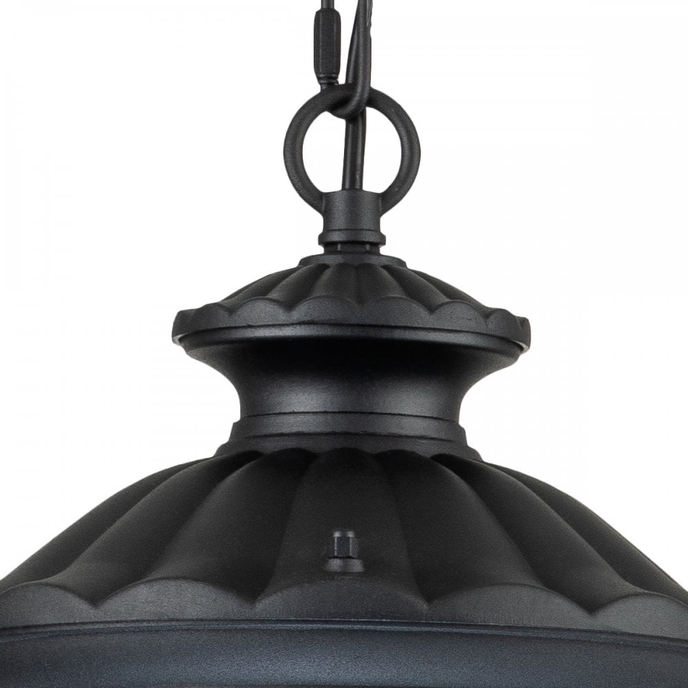 Elstead Chicago Single Small Chain Lantern - Textured Black