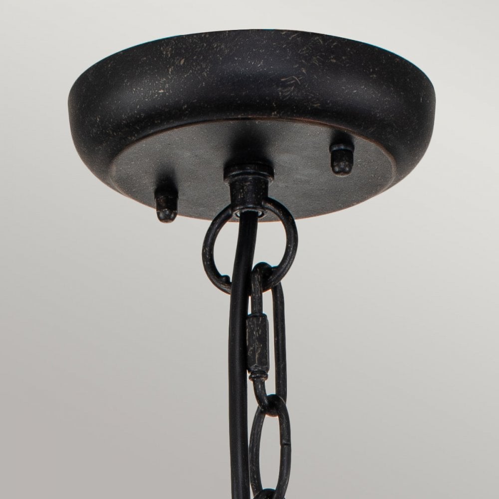 Elstead Cleveland Single Small Chain Lantern - Weathered Bronze