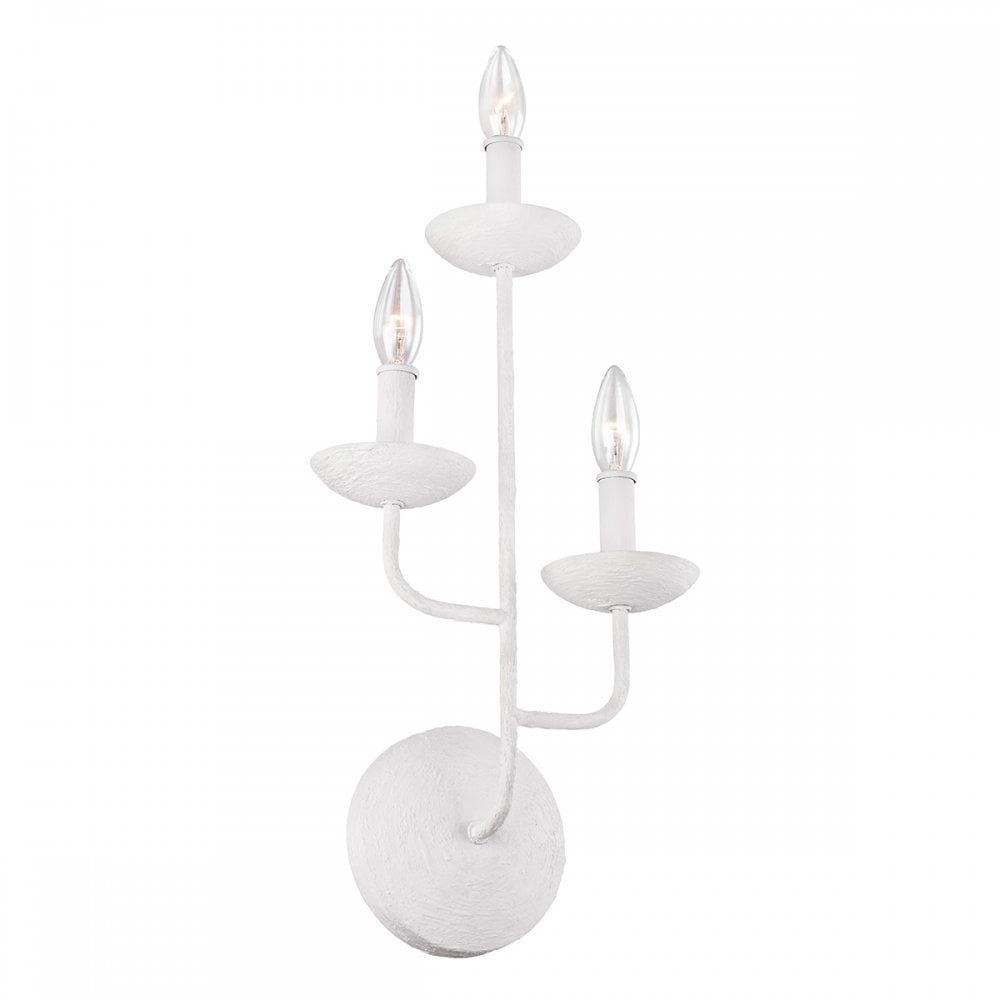 Feiss Annie 3 Light Wall Light - Plaster White