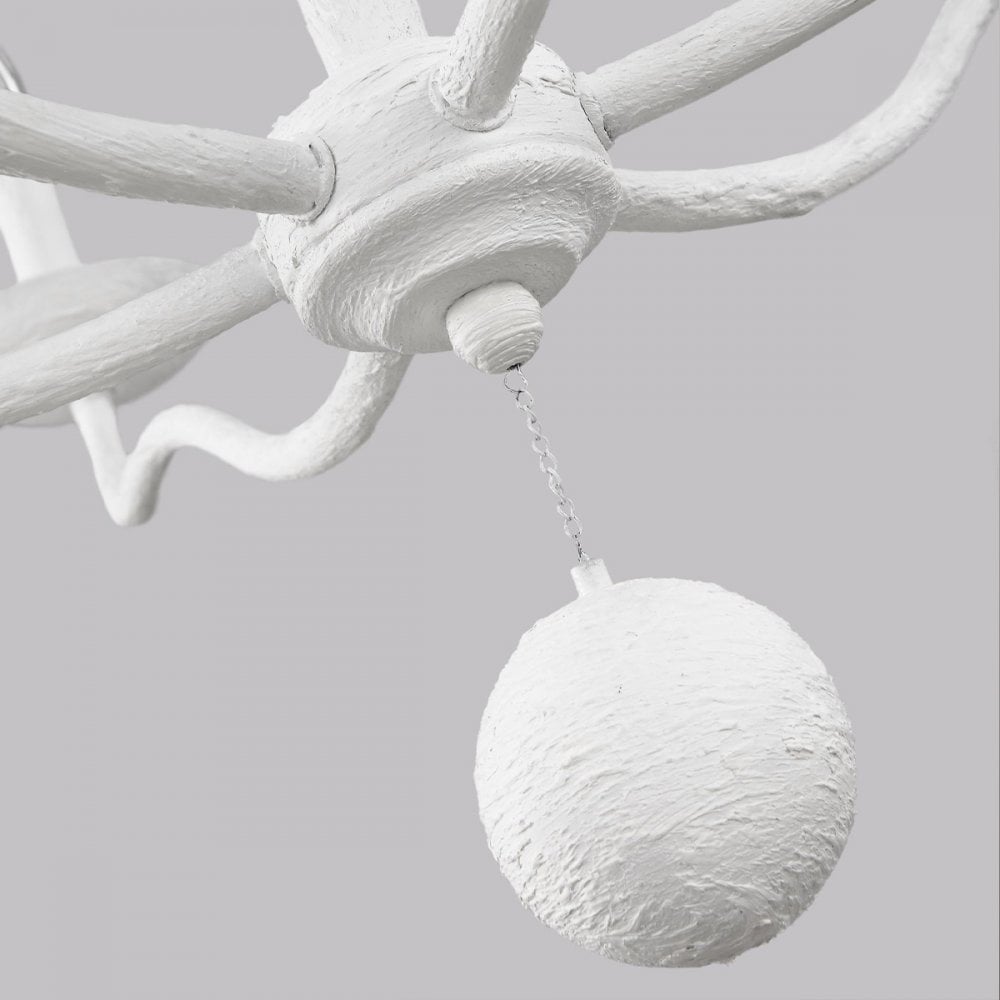 Feiss Annie 6 Light Chandelier - Plaster White
