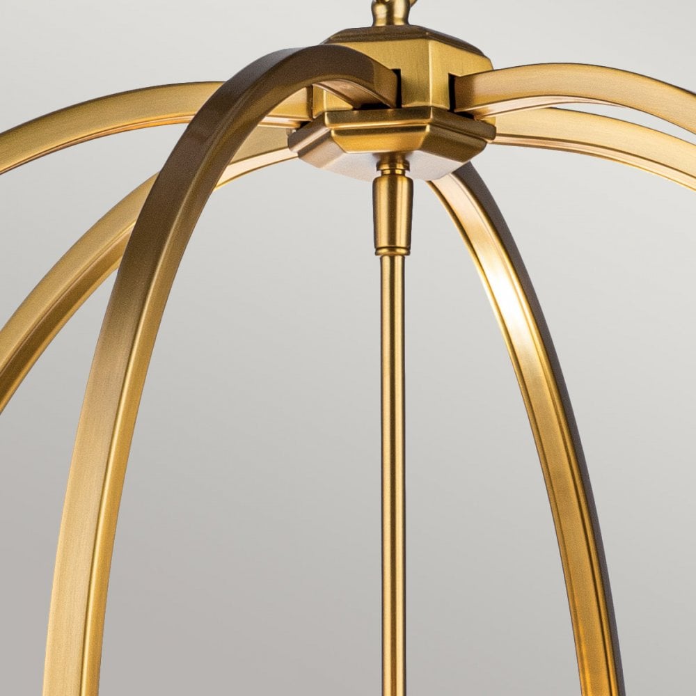 Feiss Corinne 6 Light Pendant - Burnished Brass