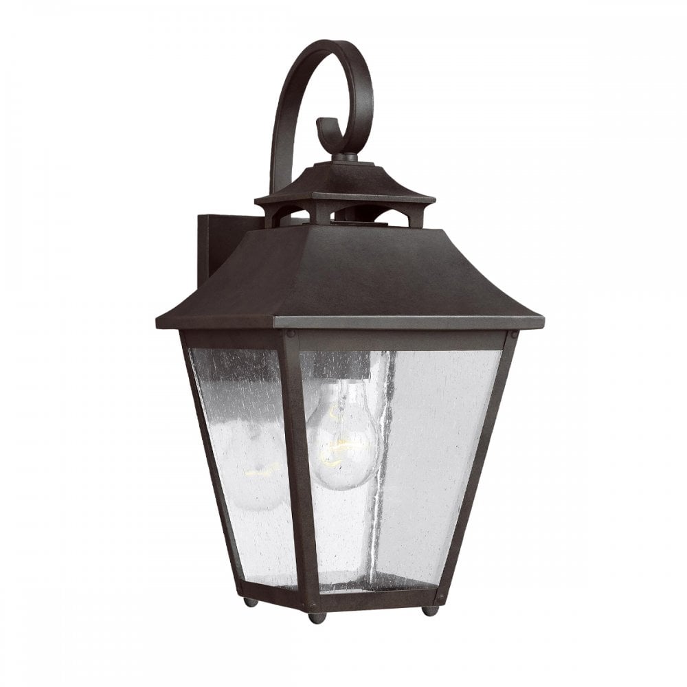 Feiss Galena Single Medium Wall Lantern - Sable
