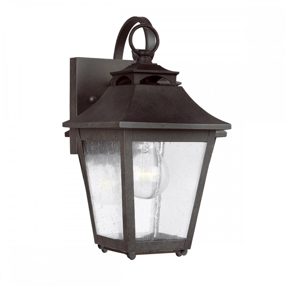 Feiss Galena Single Small Wall Lantern - Sable