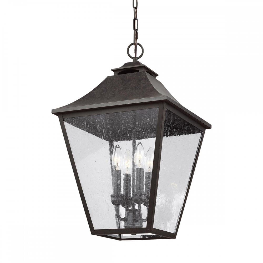 Feiss Galena 4 Light Chain Lantern - Sable