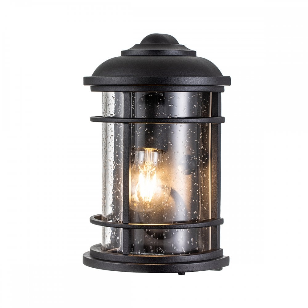 Feiss Lighthouse Single Half Lantern - Textured Black