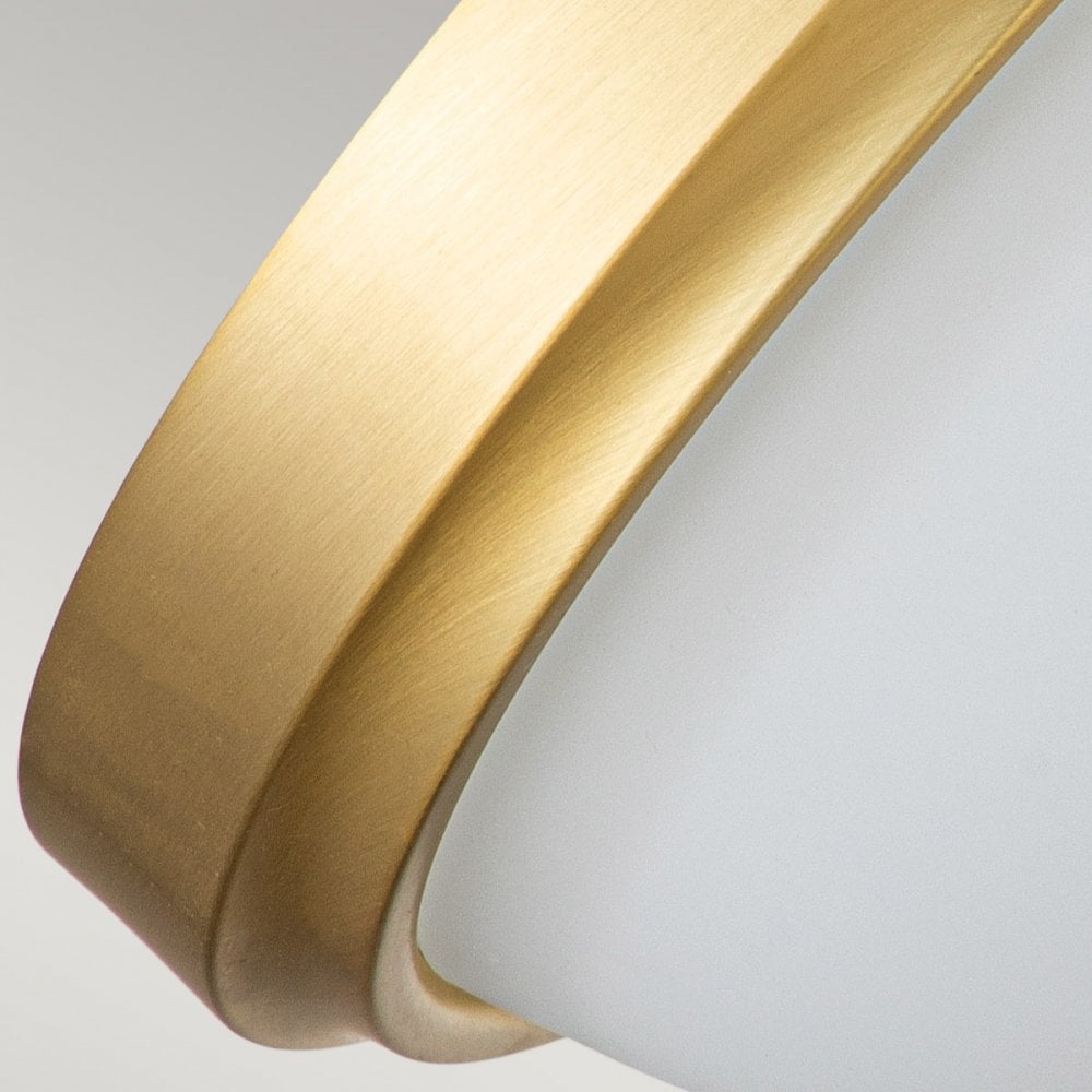 Feiss Malibu 2 Light Flush Fitting - Brushed Brass