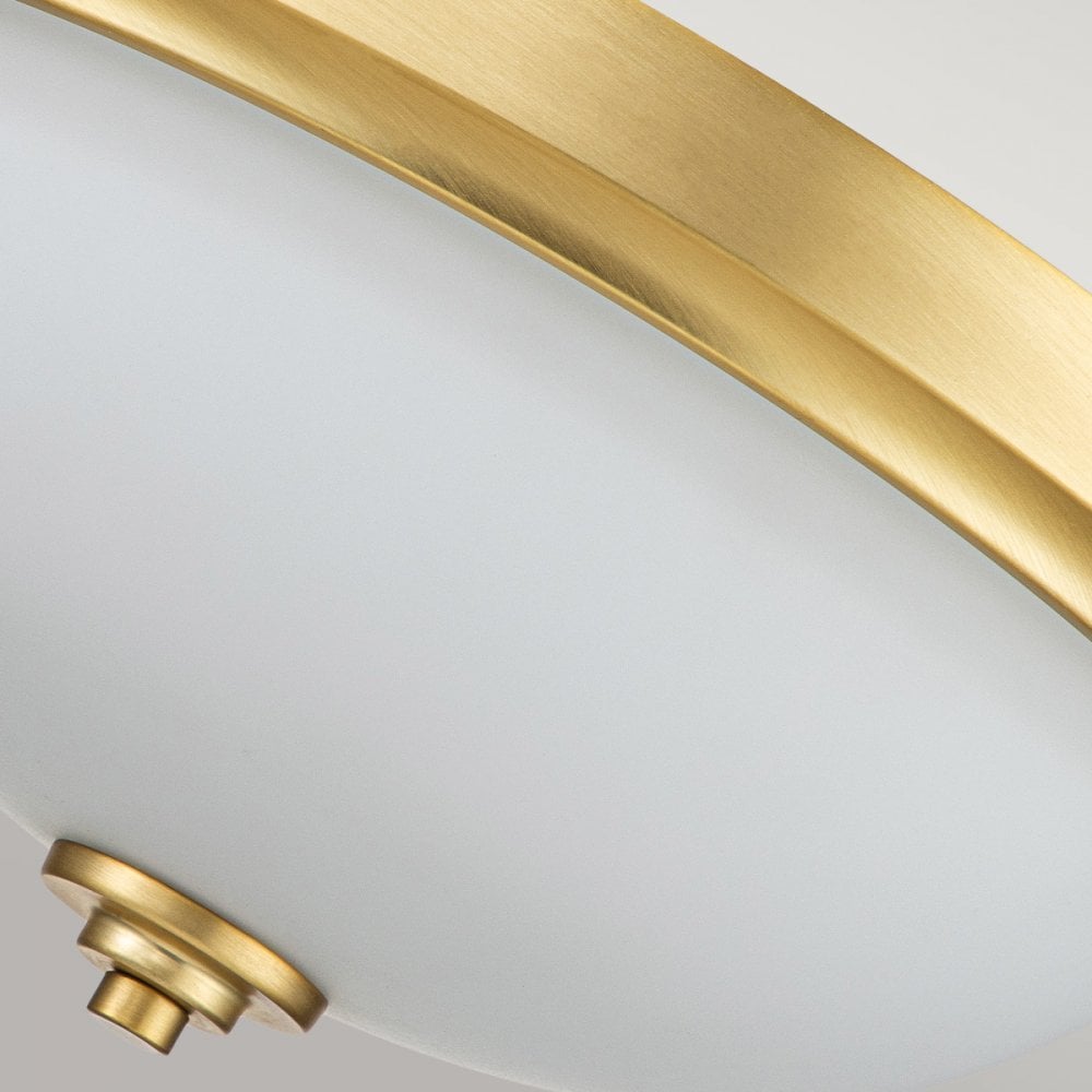 Feiss Malibu 2 Light Flush Fitting - Brushed Brass