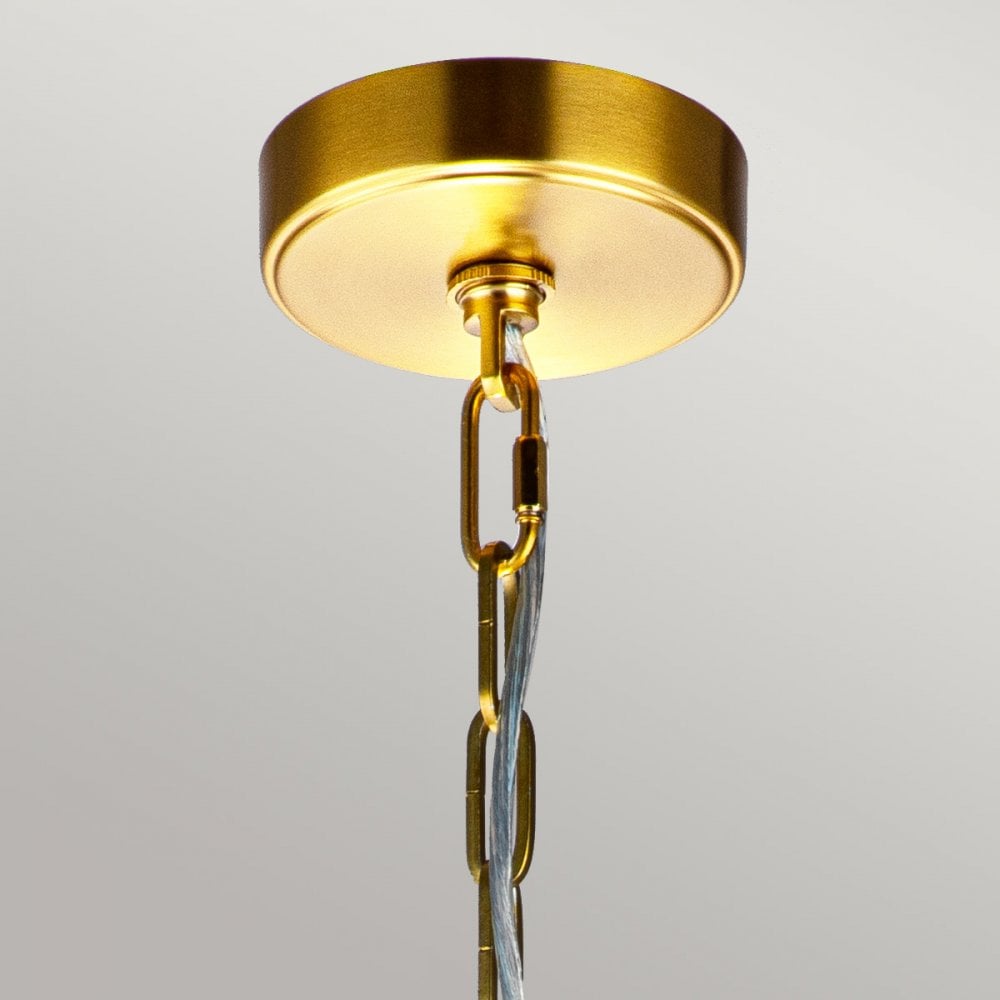 Feiss Nico Single Large Pendant - Burnished Brass