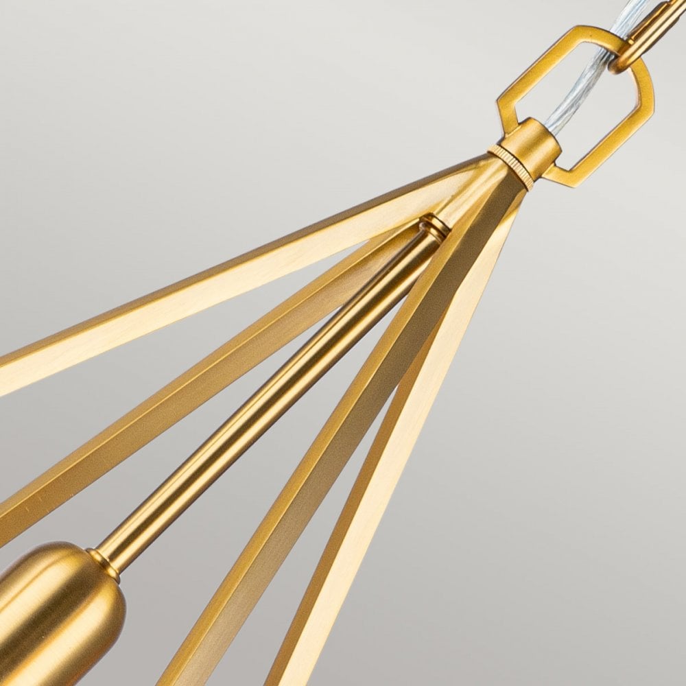 Feiss Nico Single Medium Pendant - Burnished Brass