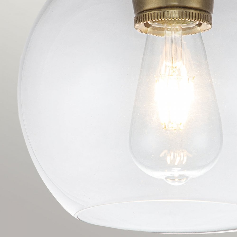 Feiss Tabby Single Mini Pendant - Burnished Brass