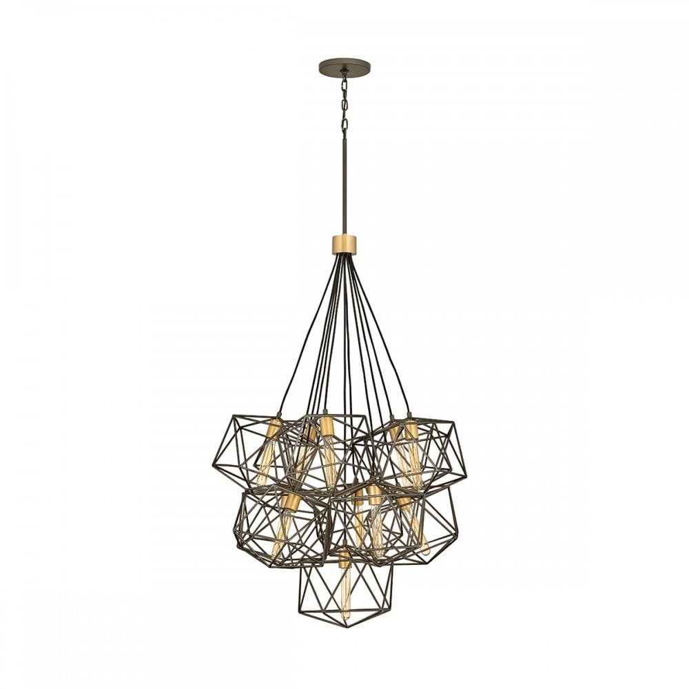 Hinkley Astrid 11 Light Pendant Cluster - Metallic Matte Bronze & Deluxe Gold