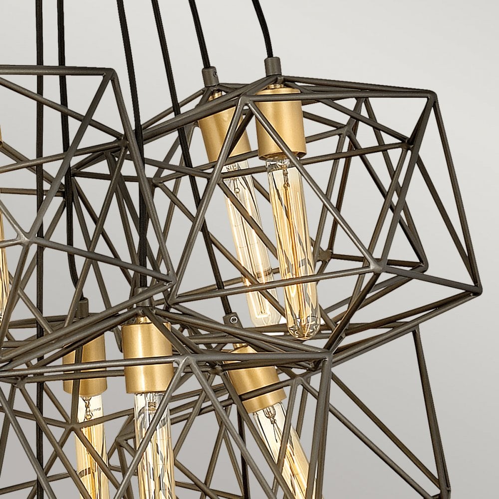 Hinkley Astrid 11 Light Pendant Cluster - Metallic Matte Bronze & Deluxe Gold