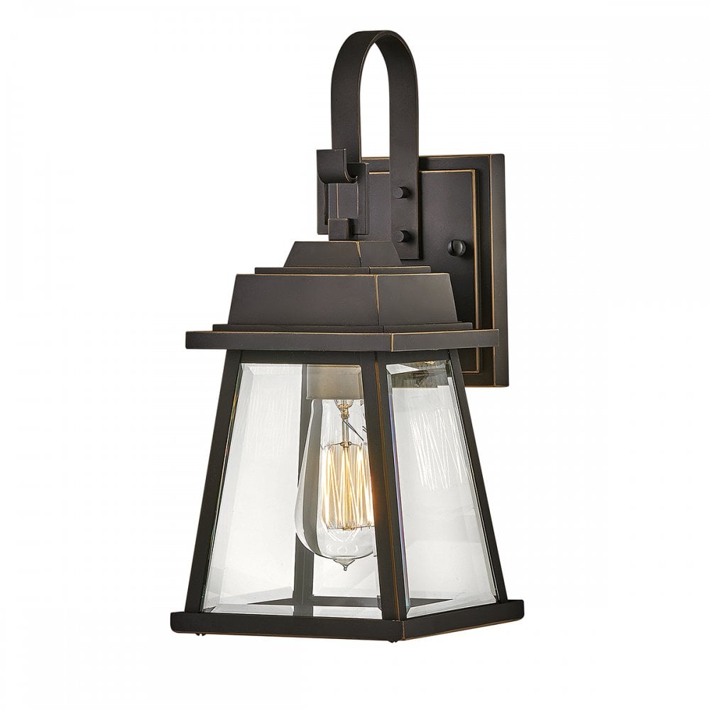 Hinkley Bainbridge Single Light Small Wall Lantern - Oil Rubbed Bronze & Heritage Brass