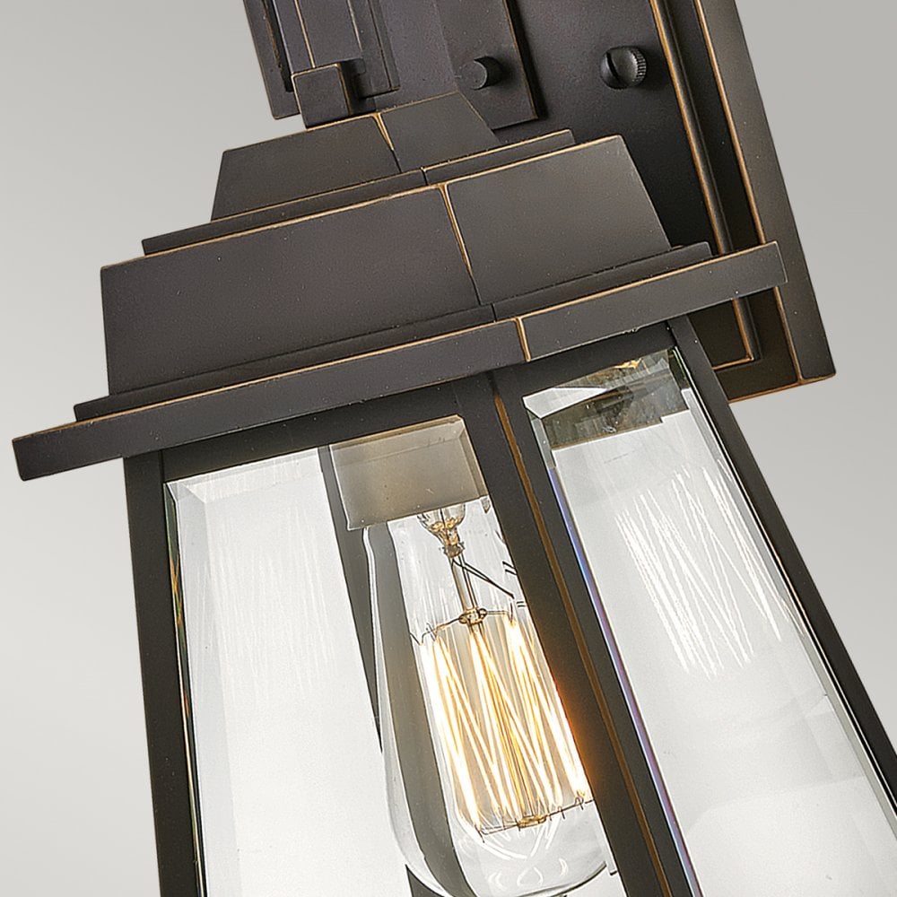 Hinkley Bainbridge Single Light Small Wall Lantern - Oil Rubbed Bronze & Heritage Brass