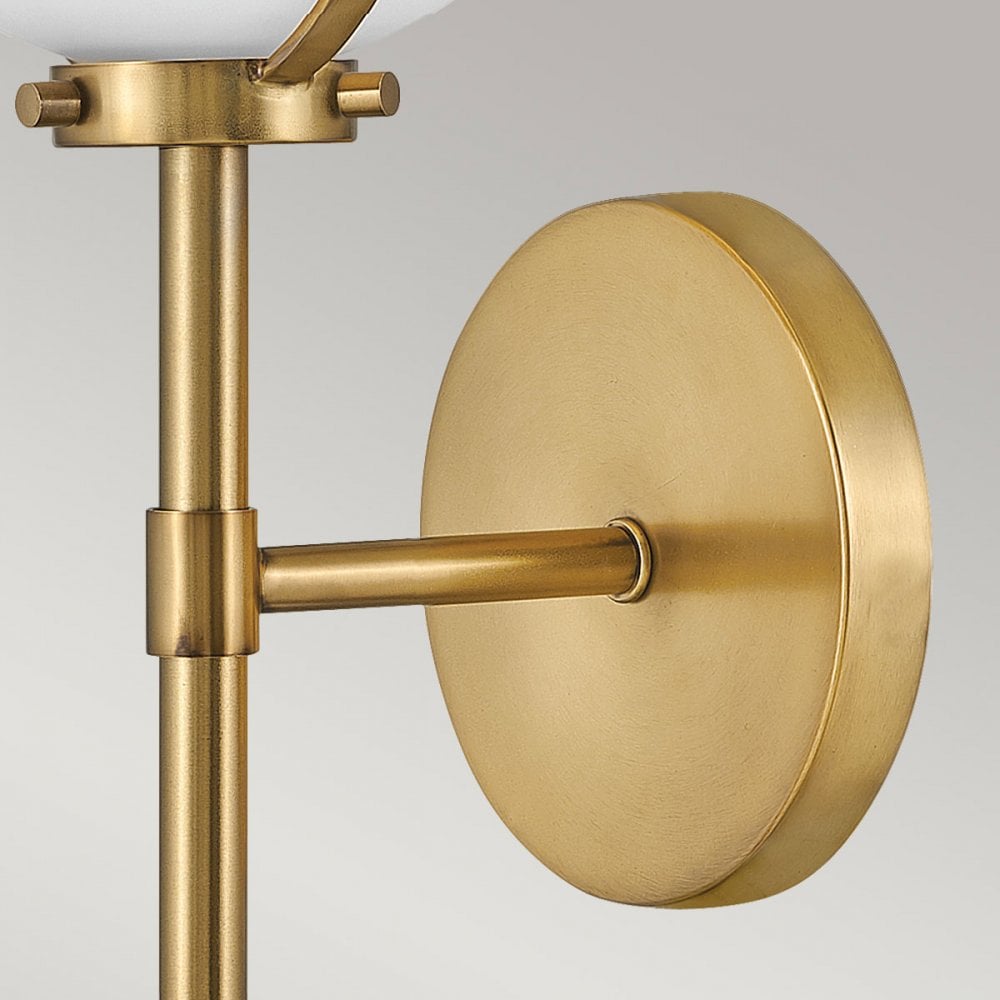 Hinkley Hollis Single Wall Light - Opal - Heritage Brass
