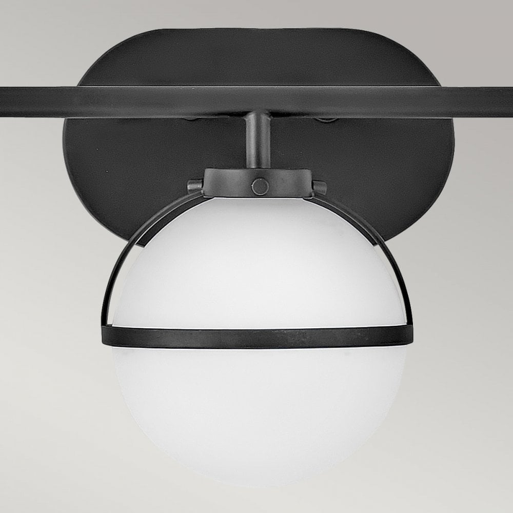 Hinkley Hollis 3 Light Wall Light - Opal - Black