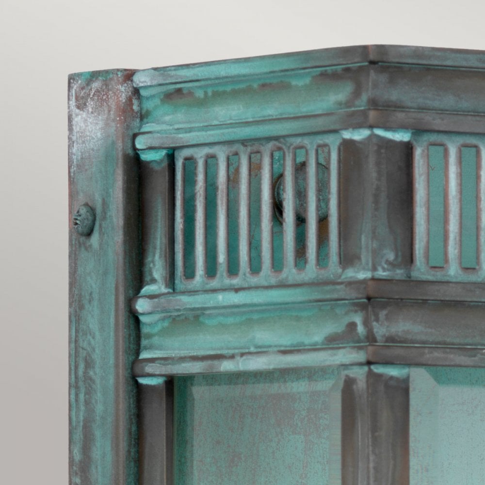 Elstead Holborn 2 Light Medium Half Lantern - Verdigris