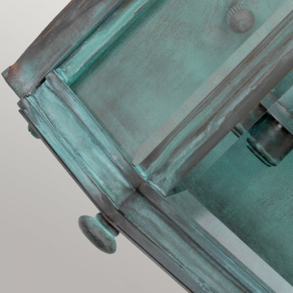 Elstead Holborn 2 Light Medium Half Lantern - Verdigris