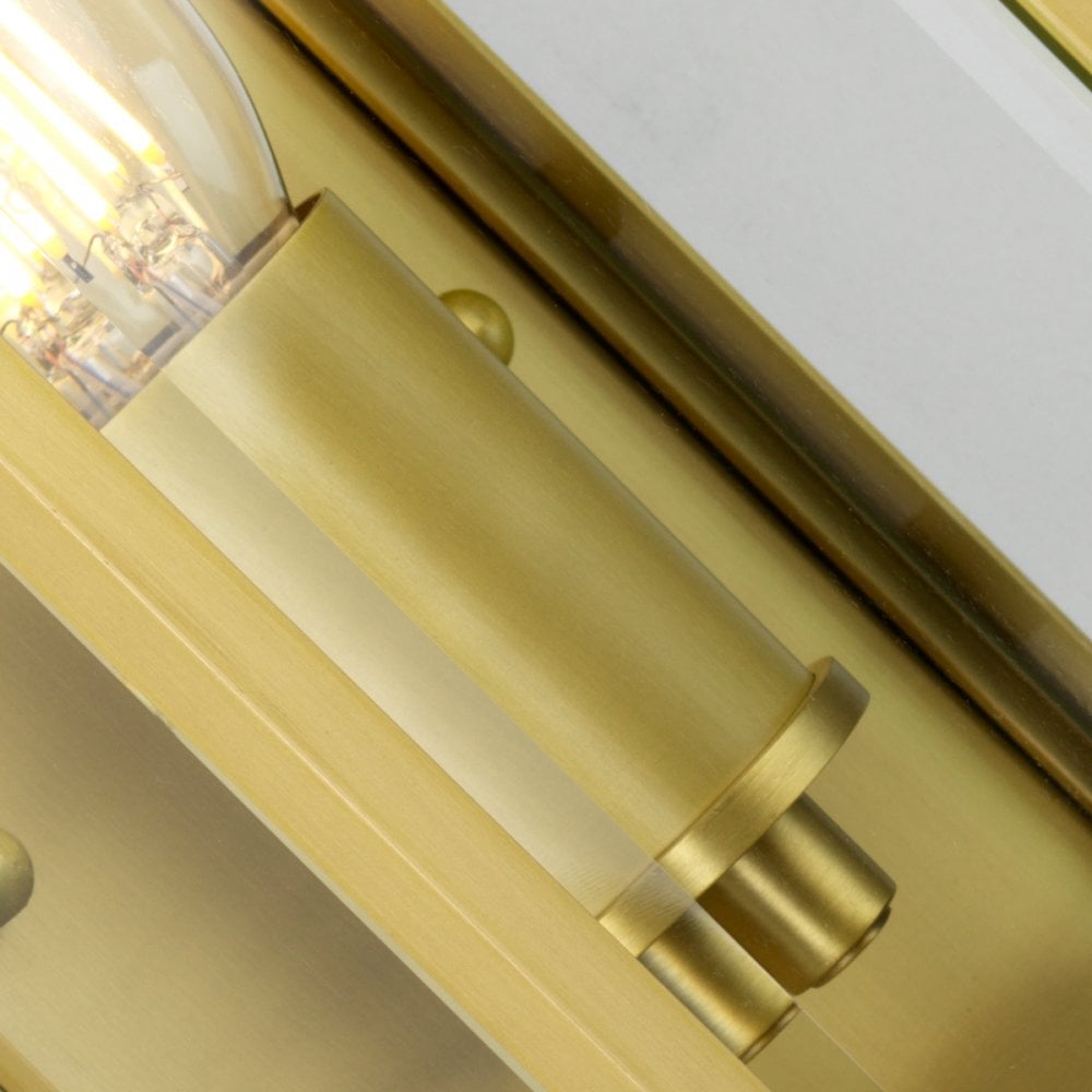 Elstead Holborn Single Small Half Lantern - Brushed Brass