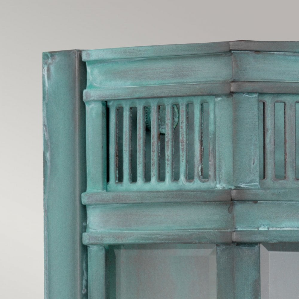 Elstead Holborn Single Small Half Lantern - Verdigris