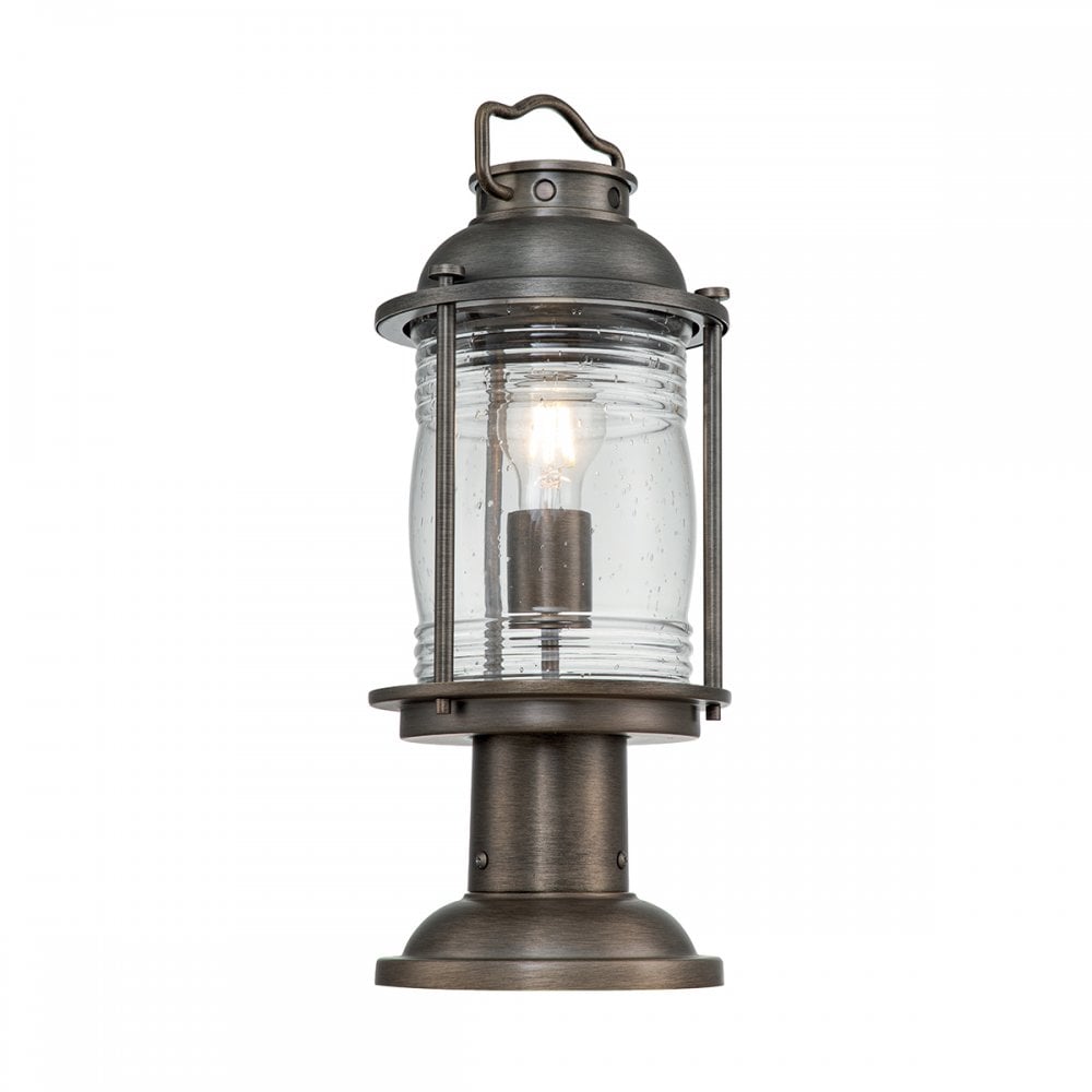 Kichler Ashland Bay Single Medium Pedestal Lantern - Burnished Bronze