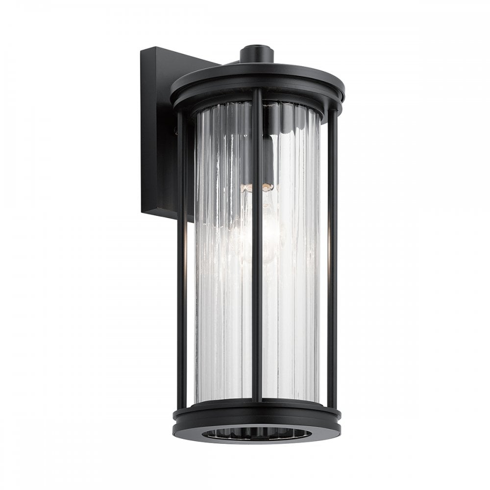 Kichler Barras Single Medium Wall Lantern - Black