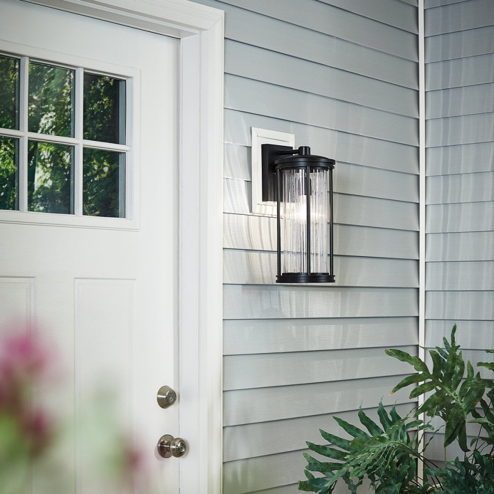 Kichler Barras Single Medium Wall Lantern - Black