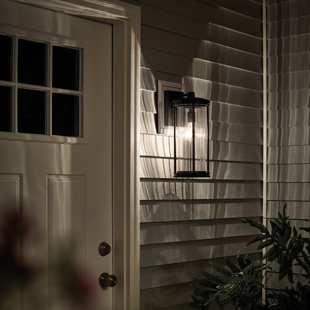 Kichler Barras Single Medium Wall Lantern - Black