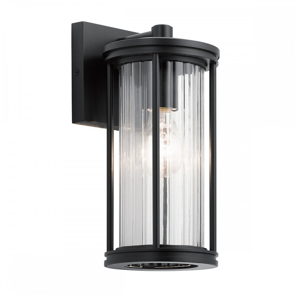 Kichler Barras Single Small Wall Lantern - Black