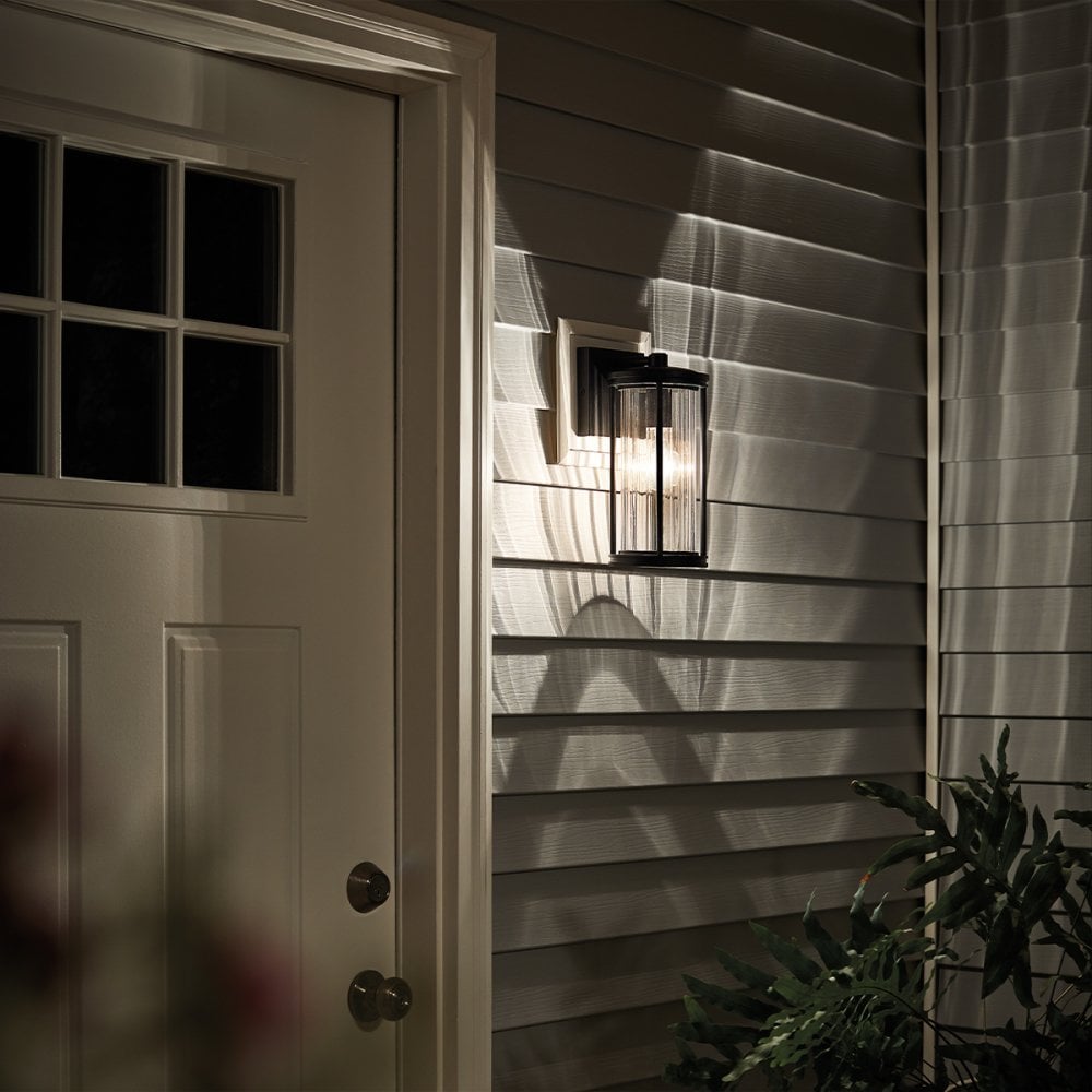 Kichler Barras Single Small Wall Lantern - Black