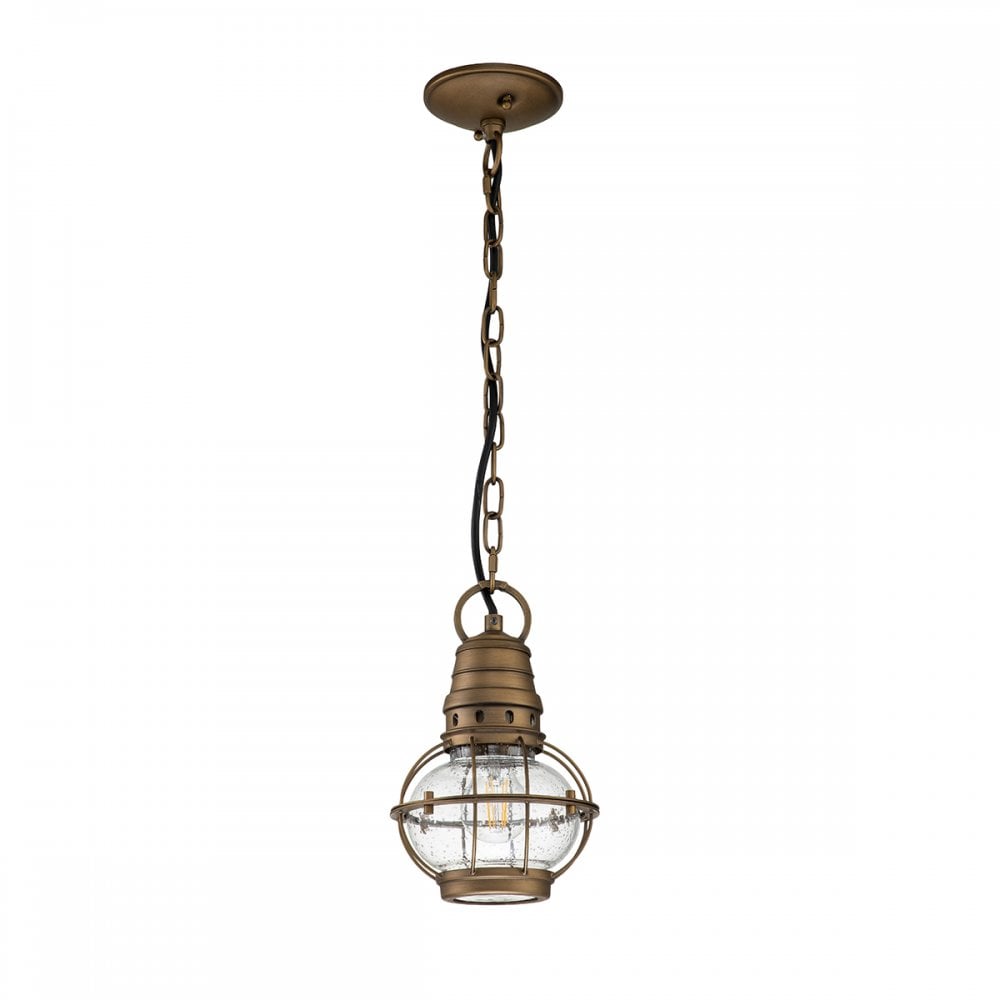 Kichler Bridgepoint Single Small Chain Lantern - Natural Brass