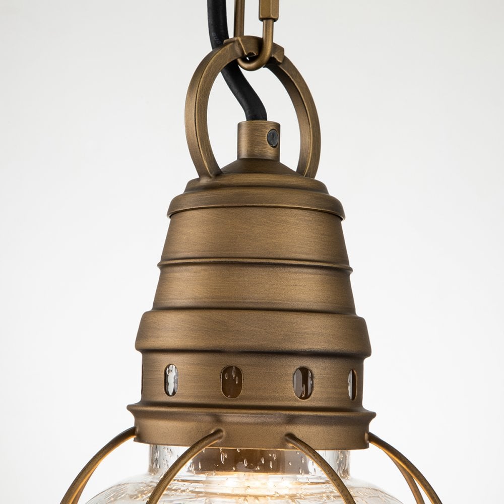 Kichler Bridgepoint Single Small Chain Lantern - Natural Brass