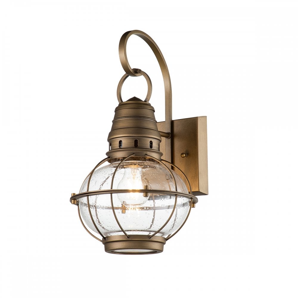 Kichler Bridgepoint Single Medium Wall Lantern - Natural Brass