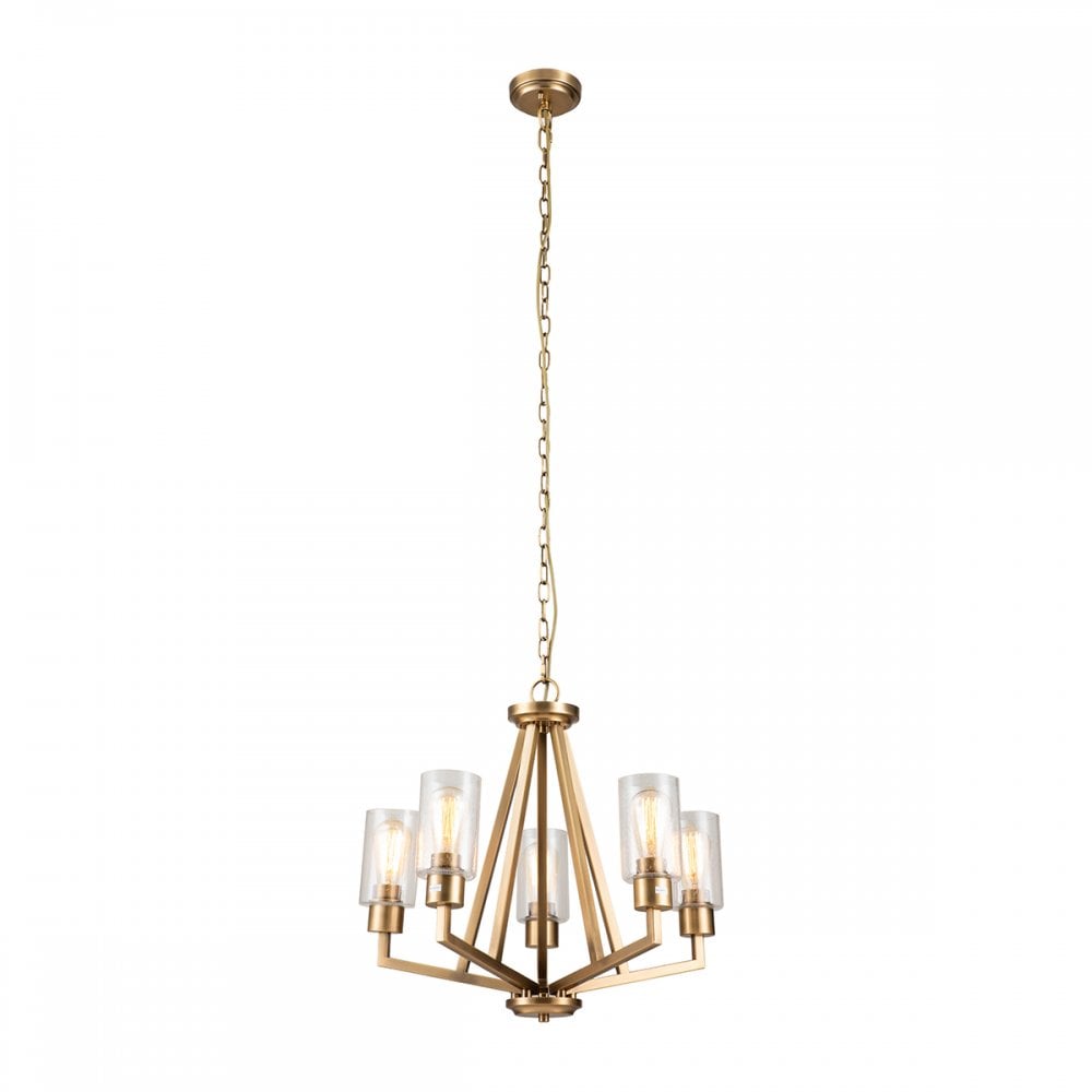 Kichler Deryn 5 Light Chandelier - Natural Brass